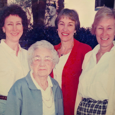 Nan with her sisters Jane, Sally and her mother, Rachel