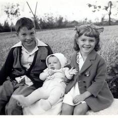 The Essick siblings, Ron, Nancy, and "Billy," in about 1945 (thanks to Uncle Ron for this one)