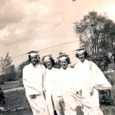 1946  Mom and her friends on graduation day!