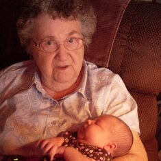 Mom holding great-grandbaby Nichole. (Kelsi)