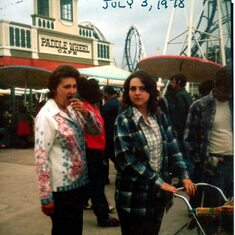 Mom and Vicki at Cedar Point in the 80's.