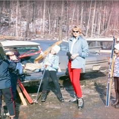 1965 - Moved to NY in November - skiing with Cliff & Beth and family - it would have been so lonely without them!  Glad you guys were here.