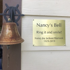 A bell Mom rang almost every morning when I was growing up.  It's for her now. 