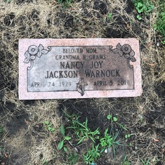 Stone has been placed at her final resting place.
