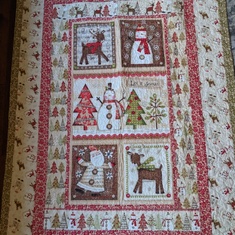 Quilt by Nancy, Holiday themed for Karen and Larry