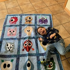 Monster quilt by Nancy gifted to my friend's son.