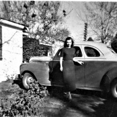Nancy in front of her parents' house on North Avenue in Del Paso Heights, CA