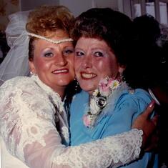 1986  -Nancy and Daughter-in-law Roxanne Sadler Mama, you looked so beautiful that day! Love you miss you