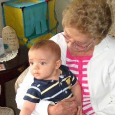 My Mom/Grammy, with Maddox (Amber & Johnny's youngest),loving the grandbabies, as always.