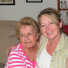 My Mom with Sandy~my best friend, her 2nd daughter. Close as always.