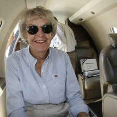 Nancy going on a flight with Gerry in 2006.