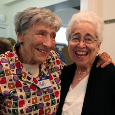 Ruthie and Naomi at Ruthie's 87th surprise birthday party 6/27/15.