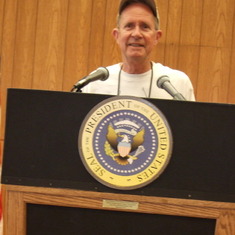 Nap at Presidential Podium - LBJ Ranch 2011