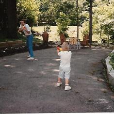 Joe & Grandpa Watergun Fight Summer 1989