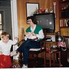 Joe & Grandma Elayne Xmas 1988