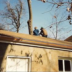 1991 Joe & Grandpa Sittin' on the roof