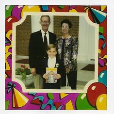 1993 Joe, Grandpa & Grandma Elayne Joe's First Communion