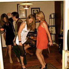 Natalie and I solo dancing at during a party in Moscow.