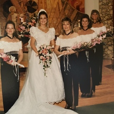 Natalie as a bridesmaid in Jennifer’s  wedding