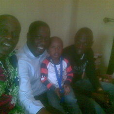 Nat, his son, Olaseni and Ayoola and grandson, Olasubomi