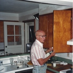 Dad in the kitchen