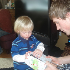 Playing with nephew Corbin