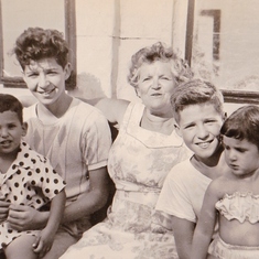 Neil, Grandma, cousins_1949
