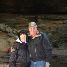 Hiking at Old Man's Cave. Location of their first date.