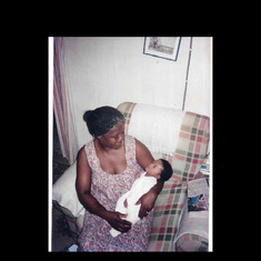 Mum and first grandchild Somto Mbonu