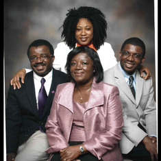 Mum and her sons- Emeka and Hans with daughter Inlaw Adaobi