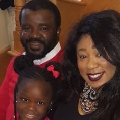 First Son Emeka with wife Adaobi and daughter Zoe