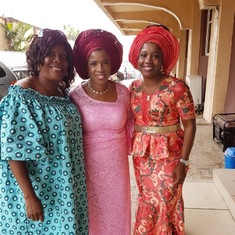 Mum's two daughters Uju and Adaobi with her sister Mrs Nonye Ejikeme