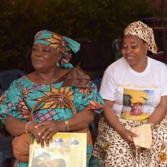 Mum with Mrs Ifeoma Okoye at her mother in-law's final funeral