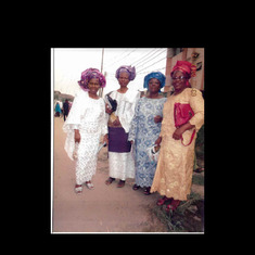 Mum and one of her sisters Mrs Nwando Edeh(to her left) and her Inlaw Mrs Odebode