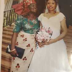 Mum and her first son’s wife Adaobi during their wedding