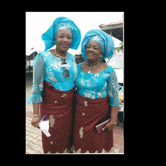 Mum and sister Mrs Nonye Ejikeme