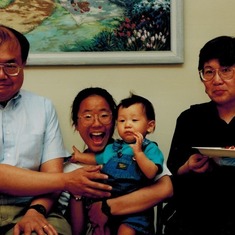 Nelson at Matthew Wang's 1st birthday in 1995