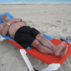 Sunbathing in Cuba