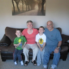 Grandma and Grandpa with the Grandkids Love xo