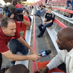 Vegas Rugby 7s 2012. Of course he'd be the one to be interviewed!