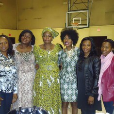Beauties at the Service of Songs in memory of Pa Newton in Decatur, GA, USA, Nov 11, 2012. From left to right - Vicky Isokariari, Ama Erefah, Tokoni Igali, Hetty Igali, Charity Lawson and Kemi Peters - all Mrses, btw.
