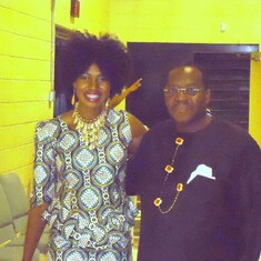 Amb. (Dr) Boladei Igali with Mrs Hetty Igali at the Service of Songs in memory of Pa Newton Igali in Atlanta, GA, USA 11/10/2012.