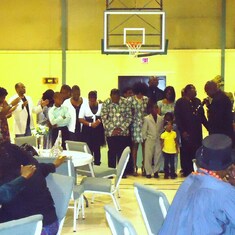 "Prayer for the family" at the Service of Song for Pa Newton Igali in Atlanta, GA, USA 11/10/2012.