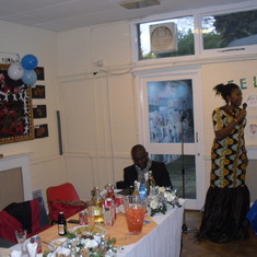 Mrs Tokoni Igali giving a wonderful tribute to Papa.