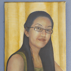 A portrait of Ngoc painted by Ngoc