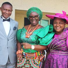 Mummy Peace brother and sister with Chioma Jesus