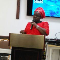 Mum Preaching at AG, New York, USA