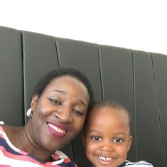 Ngozi with nephew, Chimebuka