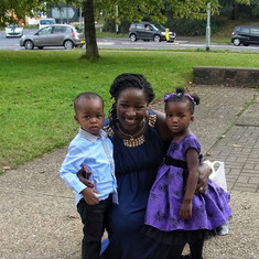 Ngozi with nephew, Chimebuka and niece, Chidumebi