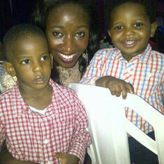 Ngozi with nephew, Ebube and Ezindu